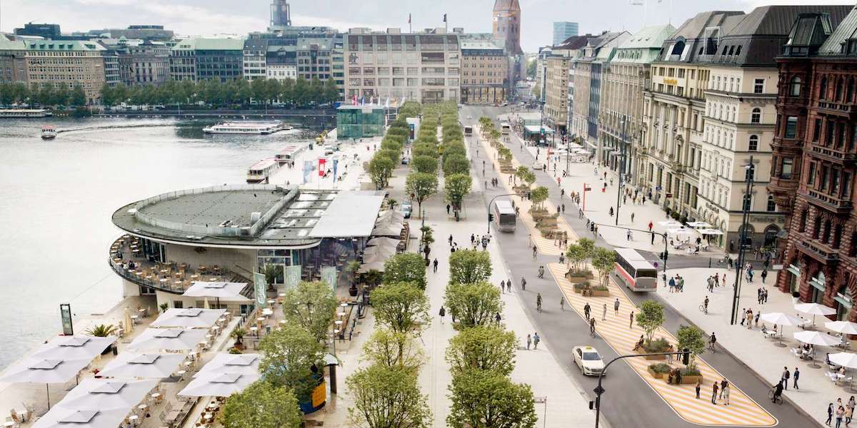 Mobilitätswende: Hamburg Macht Den Jungfernstieg Zur Autofreien Zone