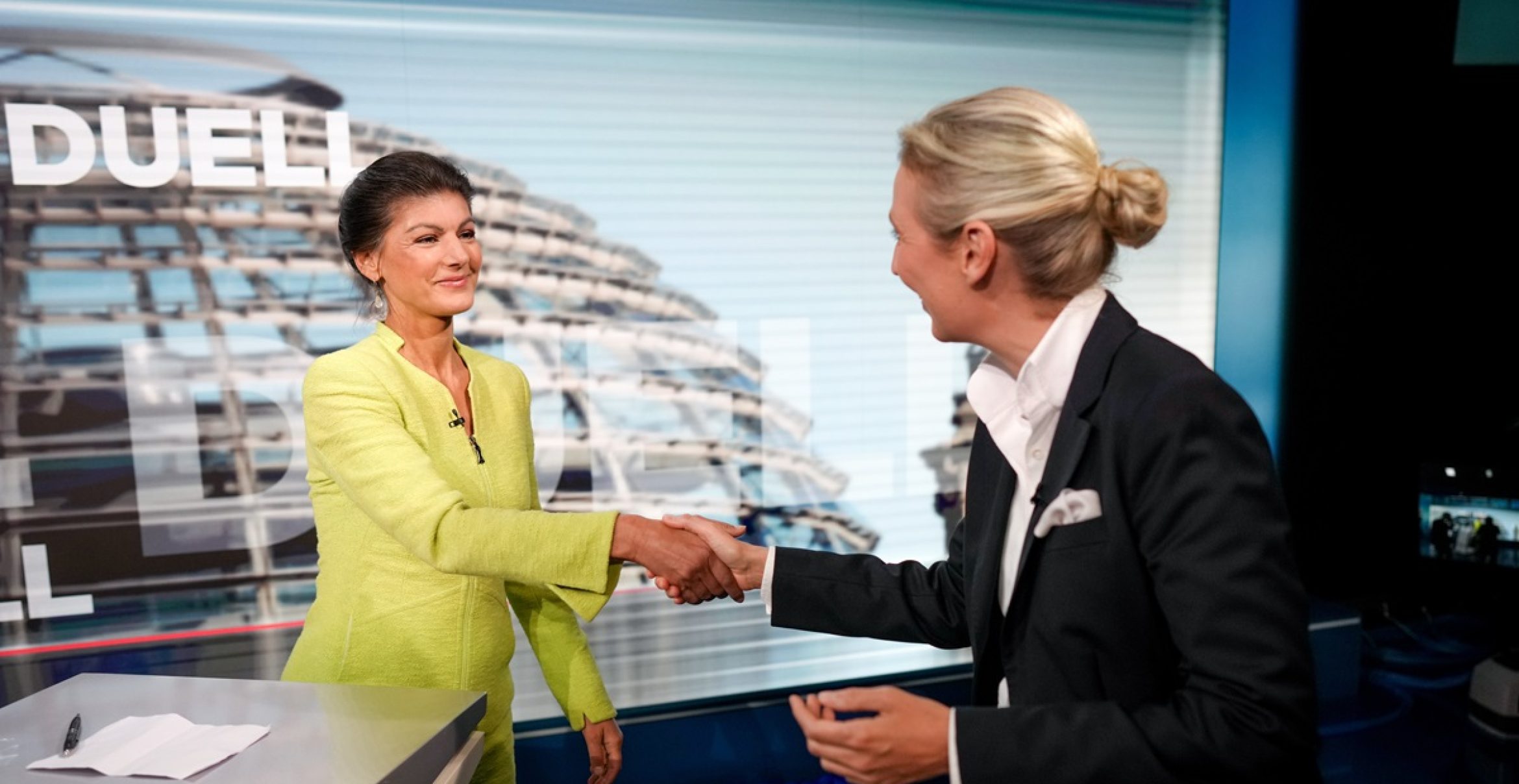 Weidel vs. Wagenknecht im TV-Duell: SO rechts ist Weidel auf einer Skala von eins bis zehn laut Wagenknecht